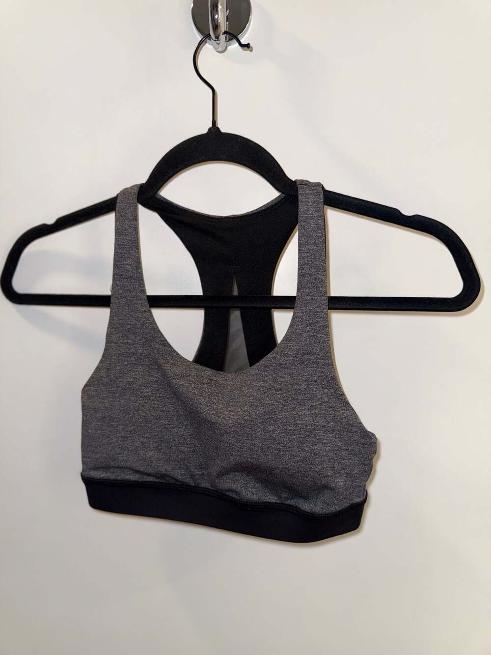 Lululemon Invigorate Bra Heathered Black Size 2